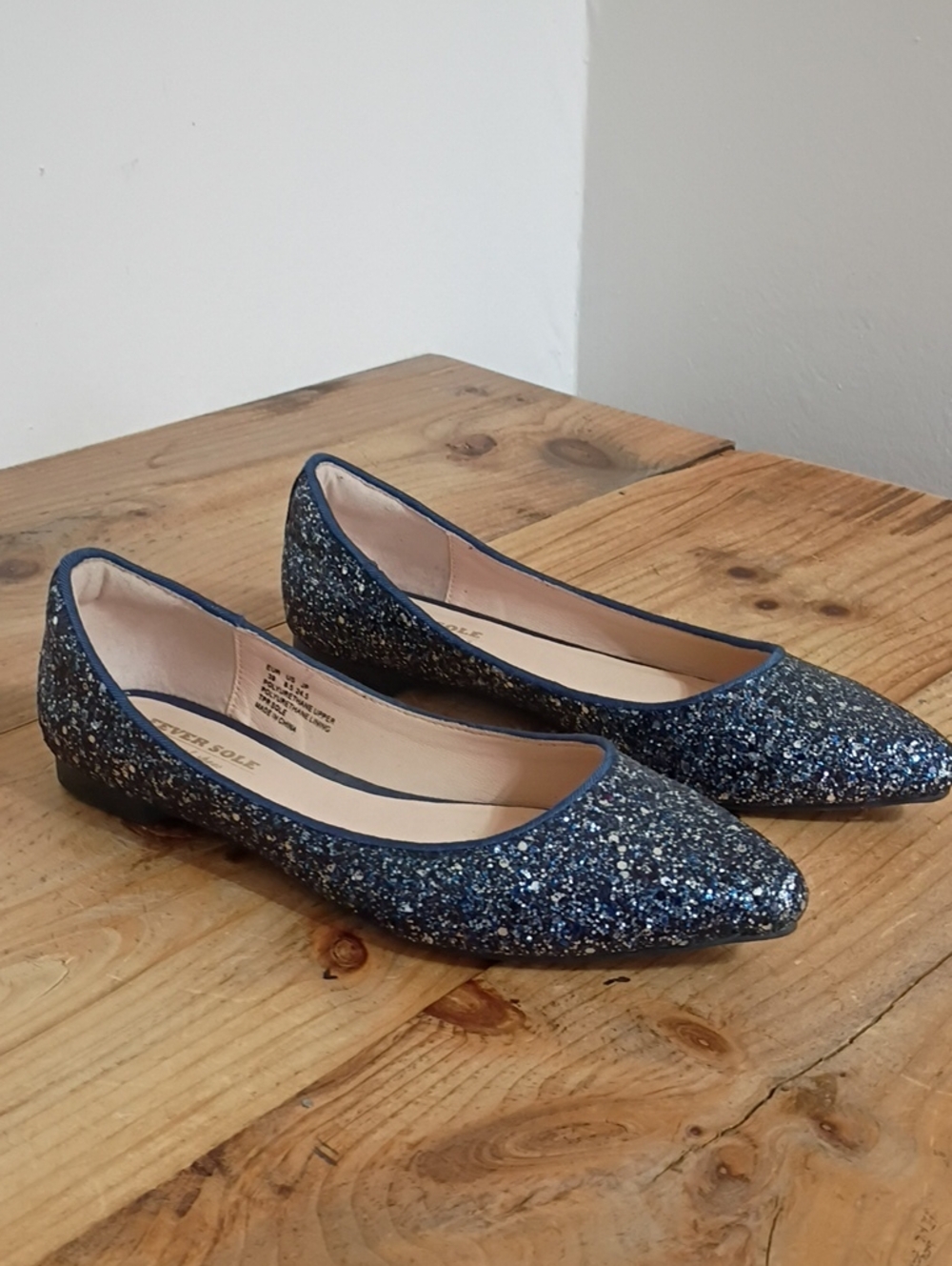 Feversole Fashion Pointed Toe Classic Dressy Shiny Comfort Cushioned Flats 8.5